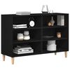 vidaXL Credenza Rovere Nero 103,5 x 35 x 70 cm Legno multistrato