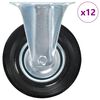 vidaXL Rotelle Fisse 12 pz 125 mm
