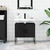 vidaXL Mobile Lavabo Bagno Nero 60x30x60 cm in Legno Multistrato