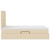 vidaXL Letto con Contenitore Crema 120 x 200 cm Pelle Sintetica