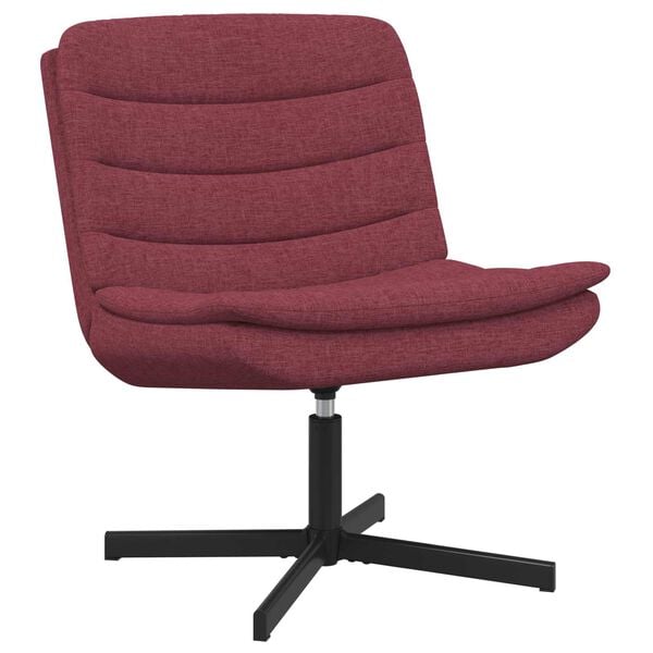 vidaXL Sedia girevole Rosso Vino 63 x 75 x 76 cm Tessuto