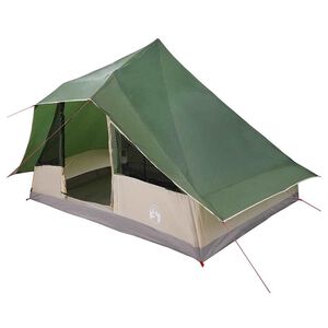 vidaXL Tenda Tipi con tetto Verde 364 x 281 x 257 cm taffetà