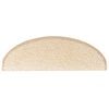 vidaXL Tappetini per scale 10 pz 65x21x4 cm Crema Semicircolari Grandi