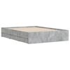 vidaXL Giroletto Cassetti Grigio Cemento 135x190 cm Legno Multistrato