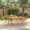 vidaXL Set da Pranzo per Giardino 7 pcs Beige Legno di Acacia Massello