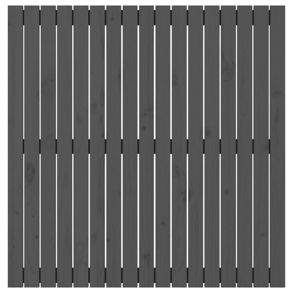 vidaXL Testiera da Parete Grigia 108x3x110cm in Legno Massello di Pino