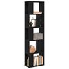 vidaXL Libreria Rovere Nero 45 x 23,5 x 162,5 cm