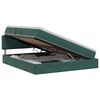 vidaXL Letto con Contenitore Verde Scuro 140 x 200 cm Velluto