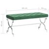 vidaXL Panca 99 cm Verde Scuro in Velluto e Acciaio Inossidabile