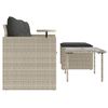 vidaXL Set Divano da Giardino 3pz con Cuscini Grigio Chiaro Polyrattan