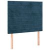 vidaXL Testiera Blu Scuro 90x5x118/128 cm Velluto