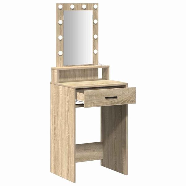vidaXL Tavolo da Trucco Marrone 50 x 41 x 140 cm Legno multistrato