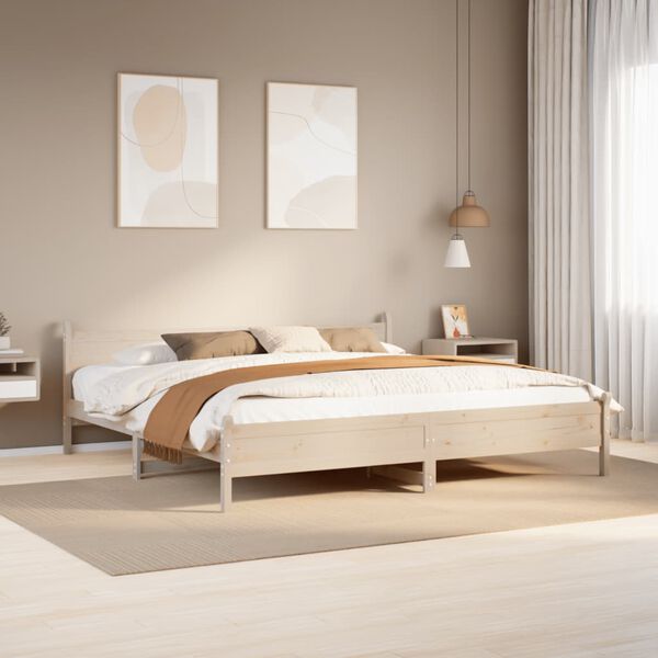 vidaXL Letto senza Materasso 180x200 cm in Legno Massello di Pino
