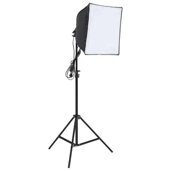 vidaXL Kit per Studio Fotografico con Set Luci, Fondale e Riflettore