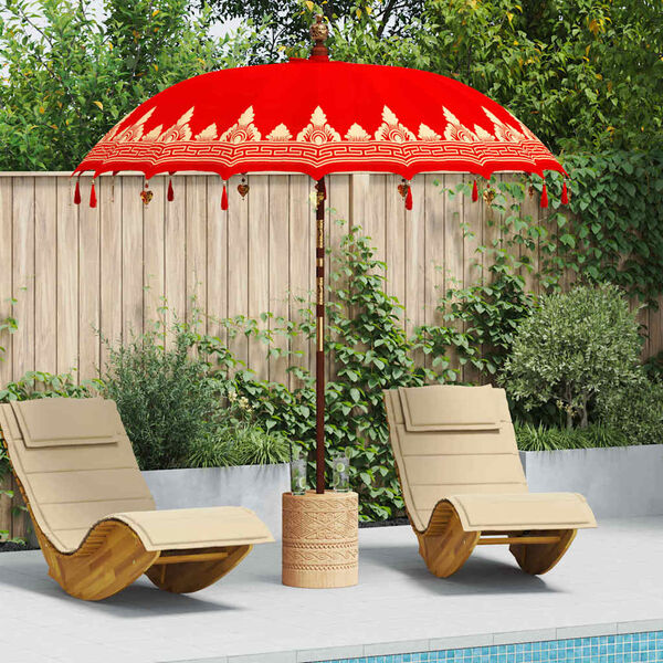 vidaXL Parasol Balinese Rosso 215 x 215 x 260 cm