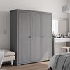 vidaXL Armadio BODO 146x53,5x173 cm in Legno Massello di Pino Grigio