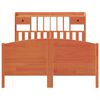 vidaXL Letto Libreria senza Materasso Marrone Cera 160x200 cm in Pino