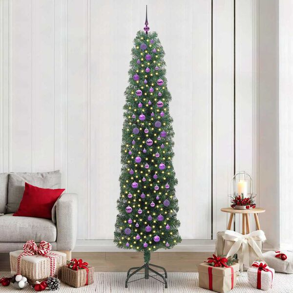 vidaXL Albero di Natale artificiale con 300 LED Verde 240 cm