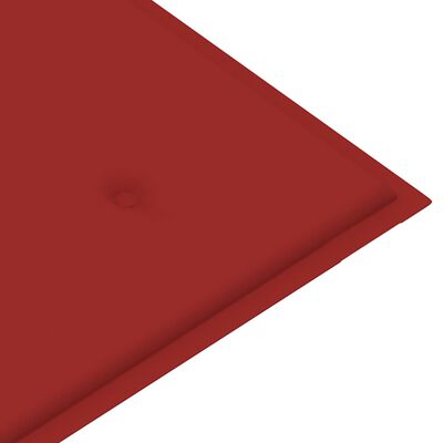 vidaXL Cuscino per Panca Rosso 120x50x3 cm in Tessuto Oxford