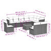 vidaXL Set Divani da Giardino 11 pz con Cuscini in Polyrattan Nero