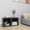 vidaXL Mobili Porta TV 2pz Grigio Lucido 37x35x37 cm Legno Multistrato