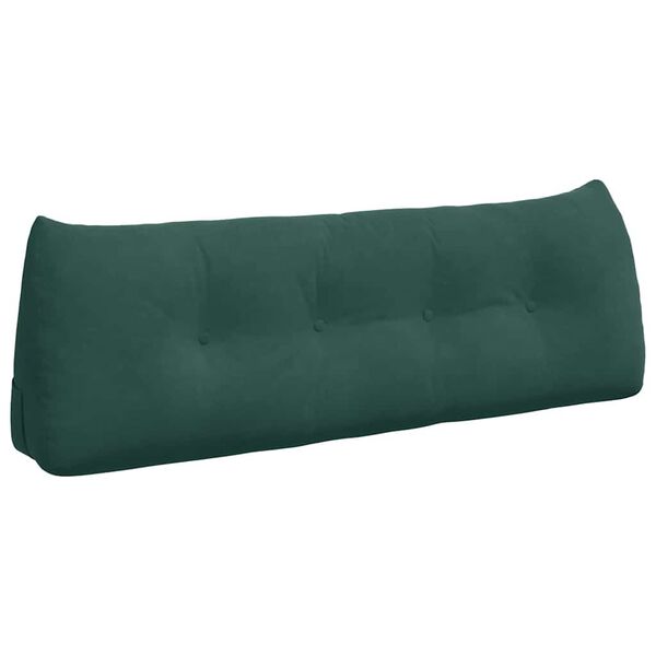 vidaXL Cuscino per Schiena Verde Scuro 140 x 24 x 50 cm Velluto
