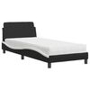 vidaXL Letto con Materasso Dover Nero e Bianco 90x200 cm in Similpelle