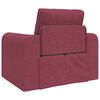vidaXL Divano letto Rosso Vino 98 x 71 x 83 cm Tessuto