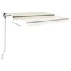 vidaXL Tenda da Sole Automatica Autoportante 400x300 cm Crema