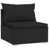 vidaXL Set Divani da Giardino 9 pz con Cuscini in Polyrattan Nero
