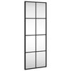 vidaXL Specchio da Parete Nero 30x80 cm Rettangolare in Ferro