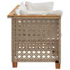 vidaXL Divano da Giardino con Cuscini a 3 Posti Beige in Polyrattan