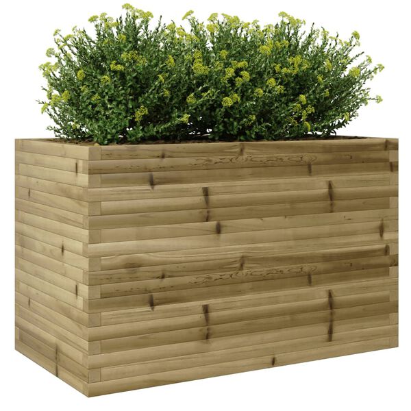 vidaXL Fioriera da Giardino 110x60x68,5 cm in Legno di Pino Impregnato
