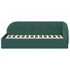 vidaXL Cornice del letto ad angolo Verde Scuro 80 cm x 200 cm Tessuto