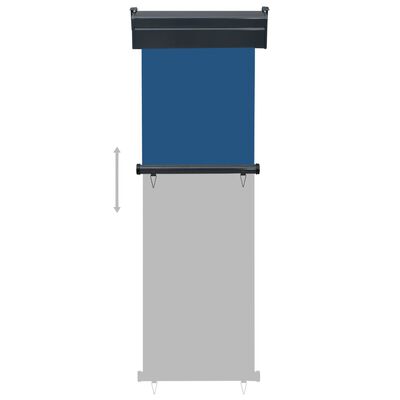 vidaXL Tendalino Laterale per Balcone 65x250 cm Blu