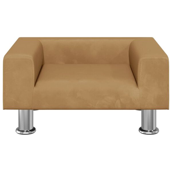 vidaXL Divano per Bambini Marrone 50x40x26,5 cm in Velluto