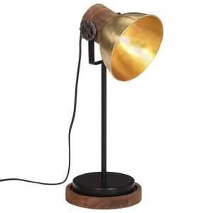 vidaXL Lampada a Scrivania 25 W Ottone Anticato 17x17x50 cm E27