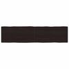 vidaXL Piano Tavolo Marrone Scuro 200x50x(2-4)cm Rovere Non Trattato