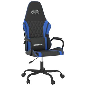 vidaXL Sedia da Gaming Nera e Blu in Similpelle