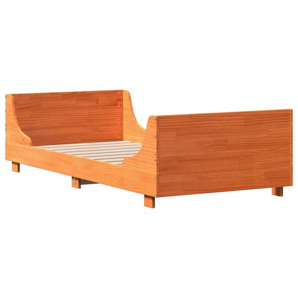 vidaXL Letto senza Materasso Marrone Cera 90x200 cm Legno di Pino