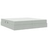 vidaXL Letto con contenitore e materasso Grigio chiaro 200 x 200 cm