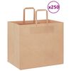vidaXL Sacchetti di Carta 250 pz con Manici Marrone 32x22x28 cm