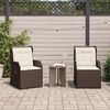 vidaXL Panchina da giardino 2 pcs Marrone polyrattan