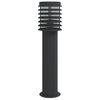 vidaXL Lampada da Terra per Esterni Nera 60 cm in Acciaio Inox