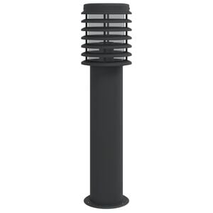 vidaXL Lampada da Terra per Esterni Nera 60 cm in Acciaio Inox