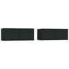 vidaXL Mobili Porta TV 2 pz Neri 80x30x30 cm in Legno Multistrato