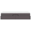 vidaXL Letto con contenitore e materasso Grigio 90 x 200 cm