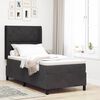 vidaXL Letto a molle con materasso Nero 100 x 200 cm Velluto