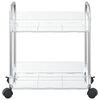 vidaXL Carrello Portaoggetti a 2 Livelli 37x28x43,5 cm in Acrilico