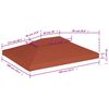 vidaXL Copertura Superiore Gazebo a 2 Strati 310g/m² 4x3m Terracotta